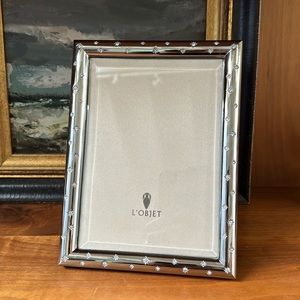 Stars 5 x 7 Frame, Platinum with White Crystals